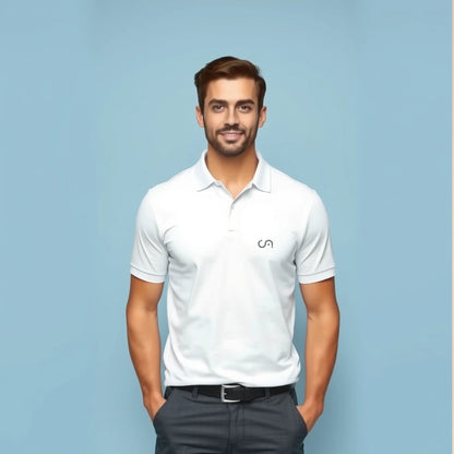 plain white polo