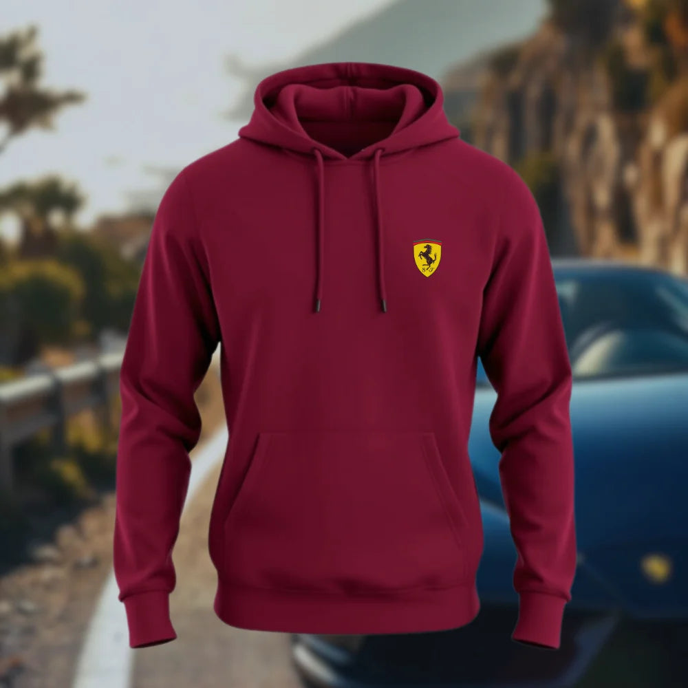 Cosmo attire ferrari mark hoodie maroon