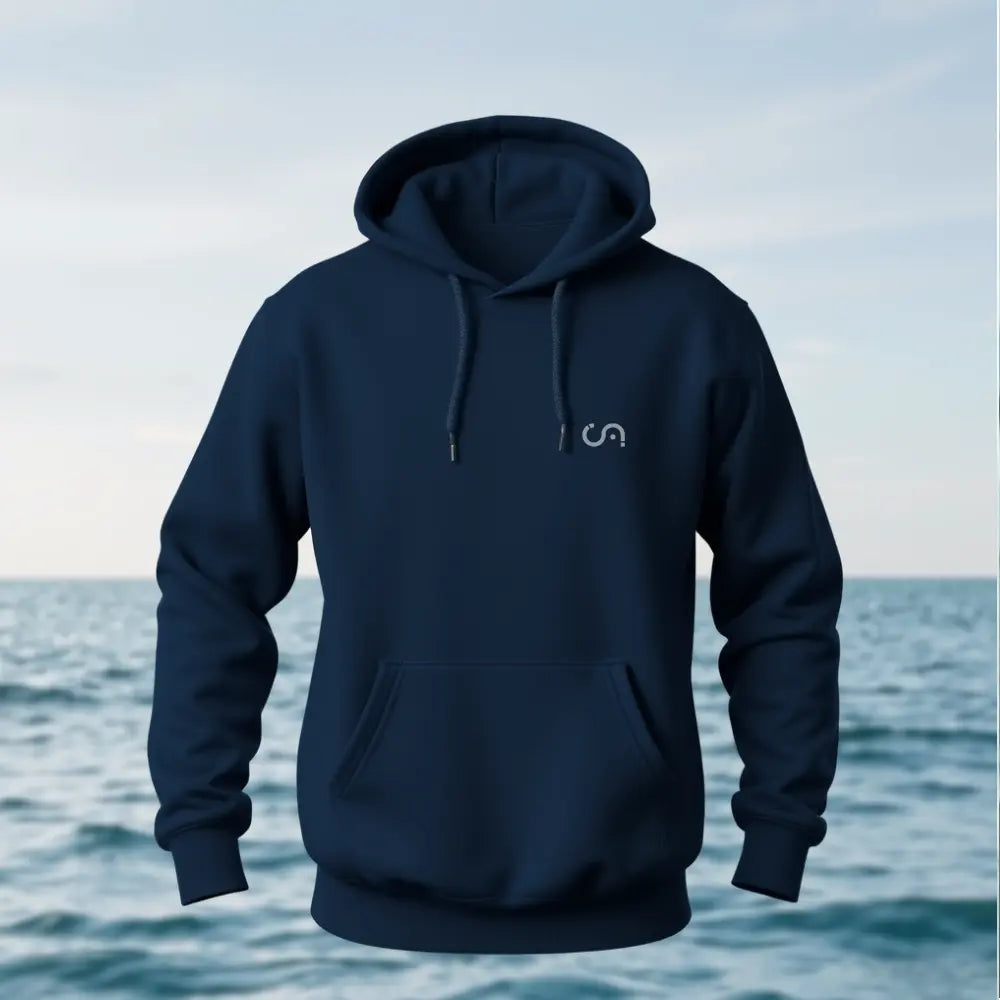 navy blue hoodie